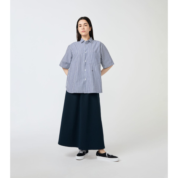 나나미카 레귤러 칼라 윈드 S/S 셔츠 화이트 S25SG123