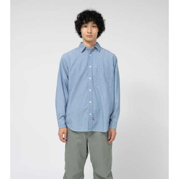 노스페이스퍼플라벨 레귤러 칼라 샴브레이 필드셔츠 2컬러 N24FG069