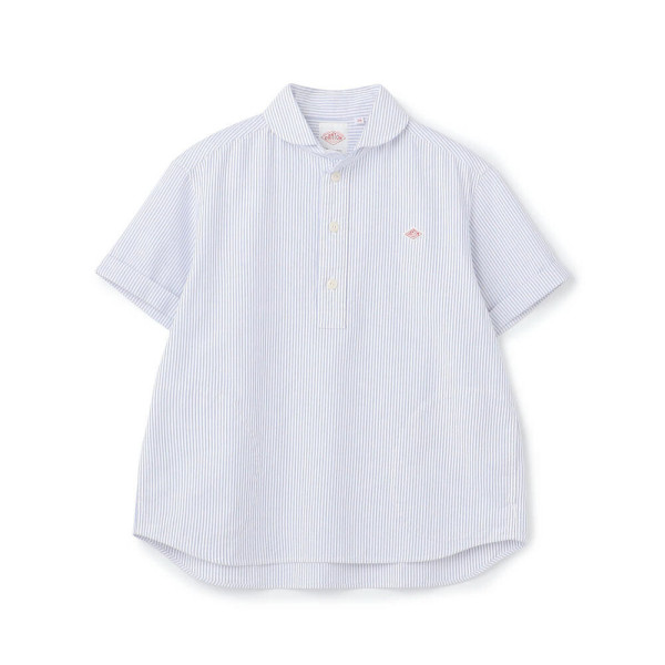 단톤 여성 옥스퍼드 라운드 카라 풀오버 패턴 반팔 셔츠 2컬러 DT-B0283 OXP DNB251L104-0006