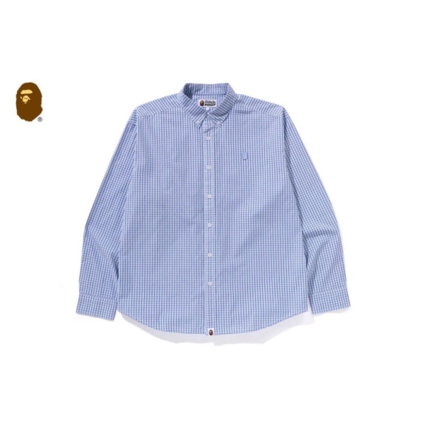 베이프 원포인트 체크 포플린 롱 슬리브 셔츠 2컬러 1L30131304