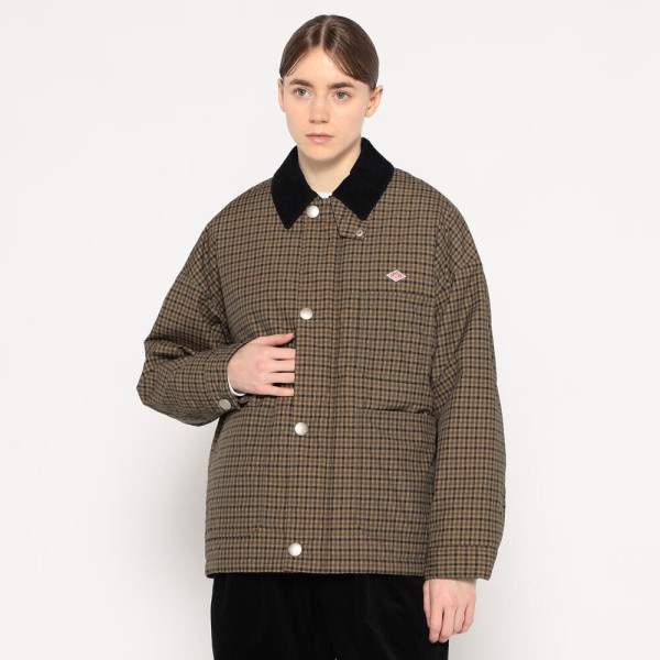 단톤 여성 나일론 투사 워크 재킷 체크 브라운계1 DT-A0523 PNN DNB252L101-0005