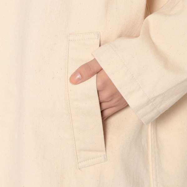 단톤 여성 코튼 드릴 샵 코트 에크루 DT-A0664 MHT DNB251L101-0028