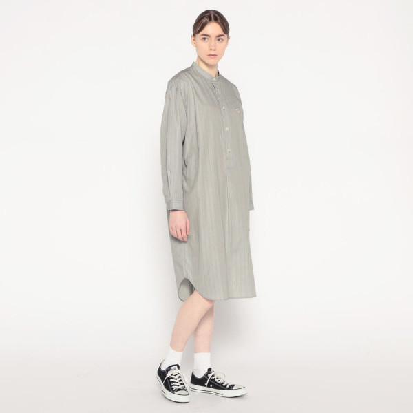 단톤 여성 코튼 포플린 밴드 카라 롱셔츠 2컬러 DT-B0342 RPL DNB252L203-0004