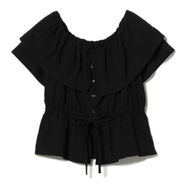 레이 빔즈 러플 카라 오프 더 숄더 블라우스 3컬러 61-01-0940-462