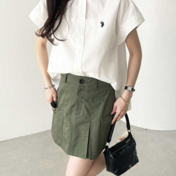 U.S. POLO ASSN. 유에스폴로에센 별주 GeeRA 프렌치 슬리브 원포인트 자수 셔츠 6컬러 208362