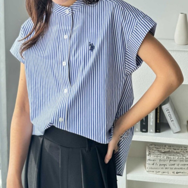 U.S. POLO ASSN. 유에스폴로에센 별주 GeeRA 프렌치 슬리브 원포인트 자수 셔츠 6컬러 208362