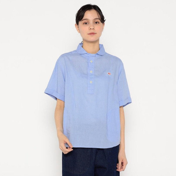 단톤 여성 린넨 라운드 카라 반팔 풀오버 셔츠 2컬러 DT-B0283 FLI DNB251L104-0007