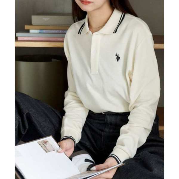 퍼블럭스 U.S. POLO ASSN. 유에스폴로에센 포인트 로고 폴로셔츠 긴팔 카라티 6컬러 3222291600001