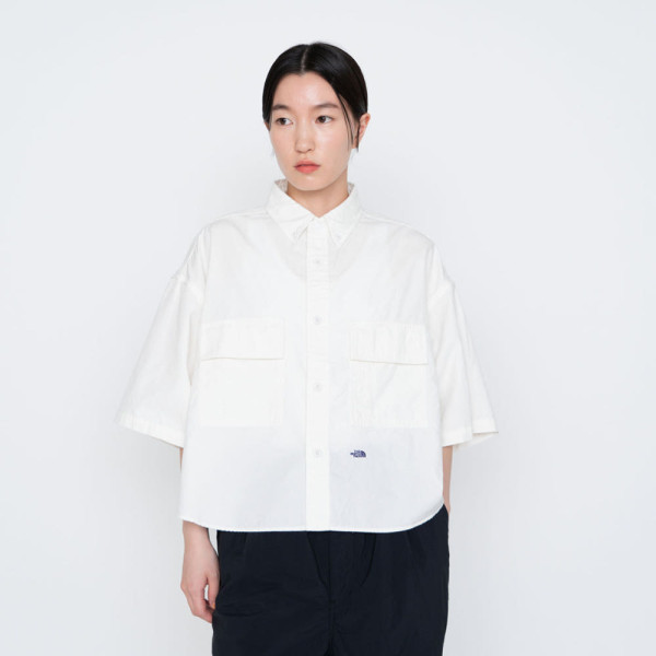 노스페이스 퍼플라벨 여성 버튼 다운 필드 S/S 크롭 셔츠 2컬러 N25SG135