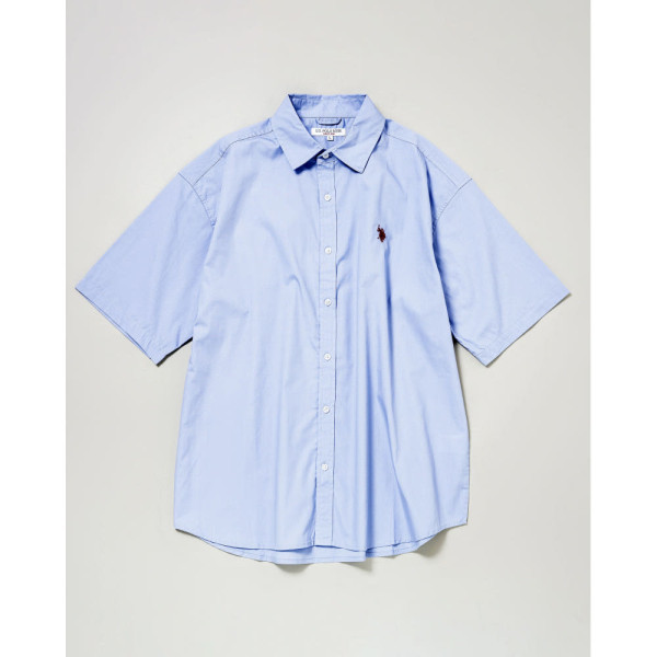 U.S. POLO ASSN. 유에스폴로에센 더블홀스맨 자수 레귤러 카라 브로드 반팔 셔츠 6컬러 PLM51703