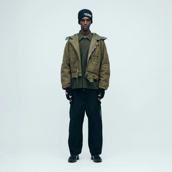 휴먼메이드 후드 블루종 올리브 드랩 HM30JK016