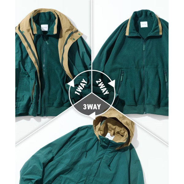 프릭스스토어 3WAY 빅 실루엣 나일론 양털 지퍼 블루존 라이너 세트 4컬러 1051248901944