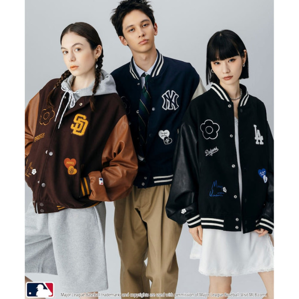 퍼블럭스 MARY QUANT 패치 스타디움 자켓 점퍼 3컬러 3151375300001