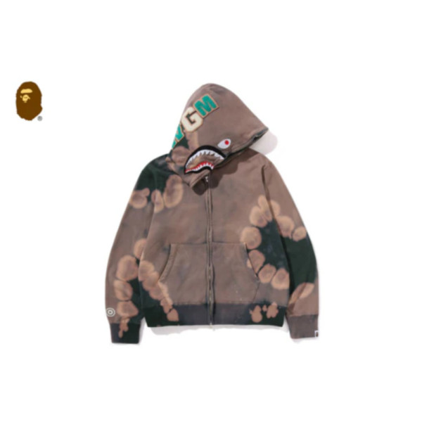 베이프 핸드 다이 샤크 풀집 후디 3컬러 1L30115002