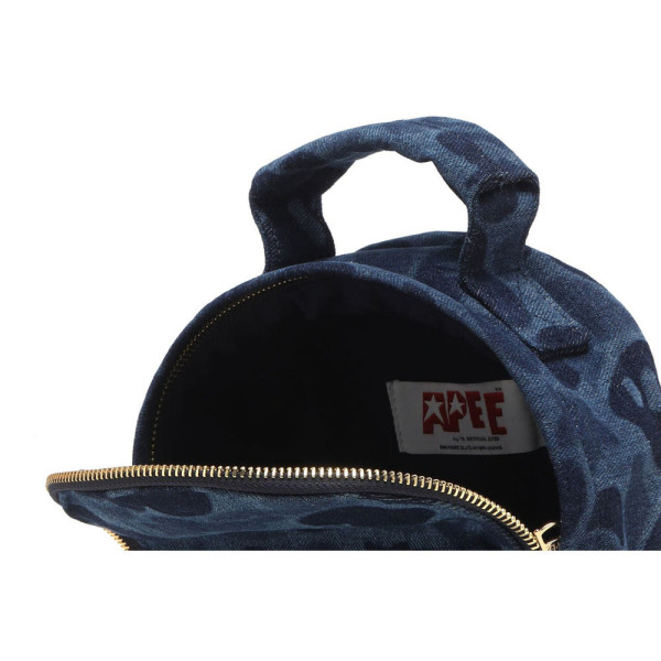 베이프 카모 데님 미니 백팩 핸드백 인디고 CL70289304
