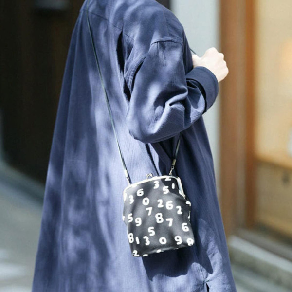 소우소우 SOU SOU 캔버스 가마구치 가방 L 블랙 6299997 6299998