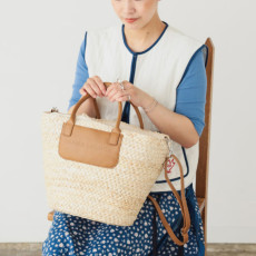 빔즈 DEAN & DELUCA 보냉 파우치 포함 바구니 가방 네추럴 18-61-0026-962