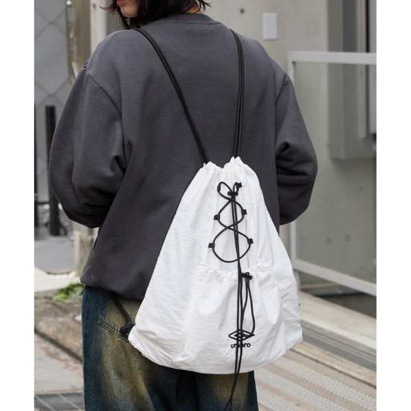 엄브로 별주 로고 자수 나일론 드로우코드 냅색 짐색 2컬러 bg402