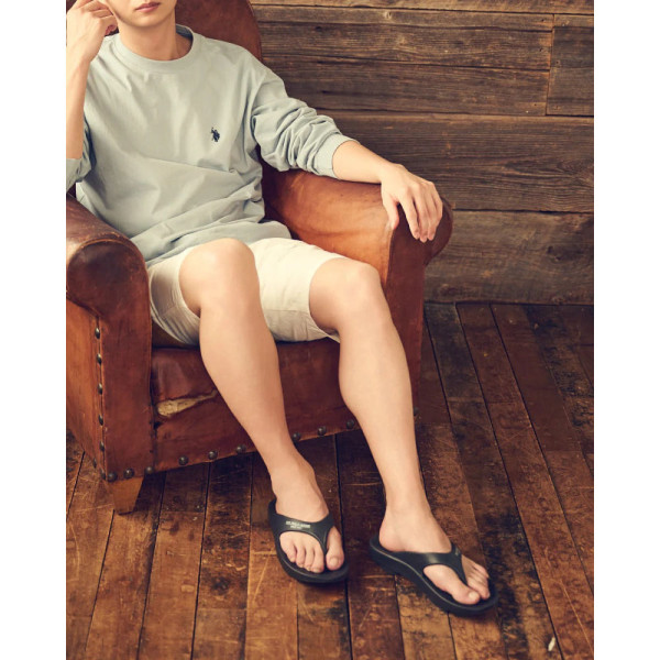 U.S. POLOASSN. 유에스폴로에센 플립 플롭 통샌들 블랙 PLM00854