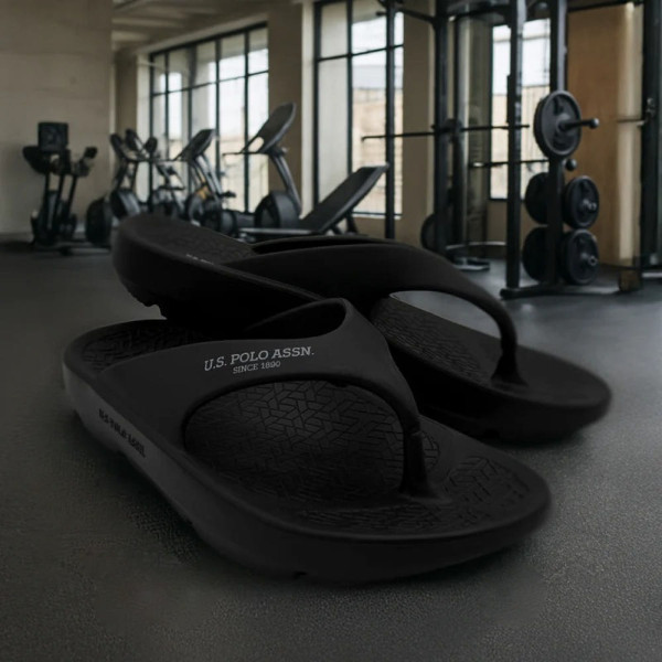 U.S. POLOASSN. 유에스폴로에센 플립 플롭 통샌들 블랙 PLM00854