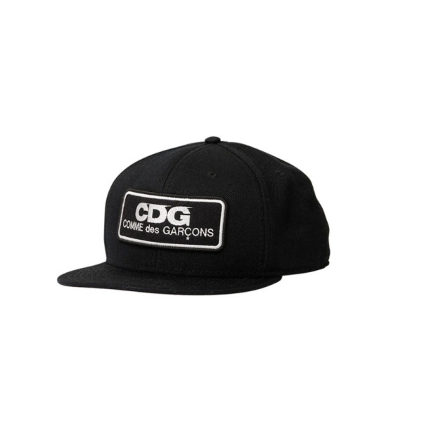 CDG 꼼데가르송 로고 패치 캡 모자 블랙 SZ-K601