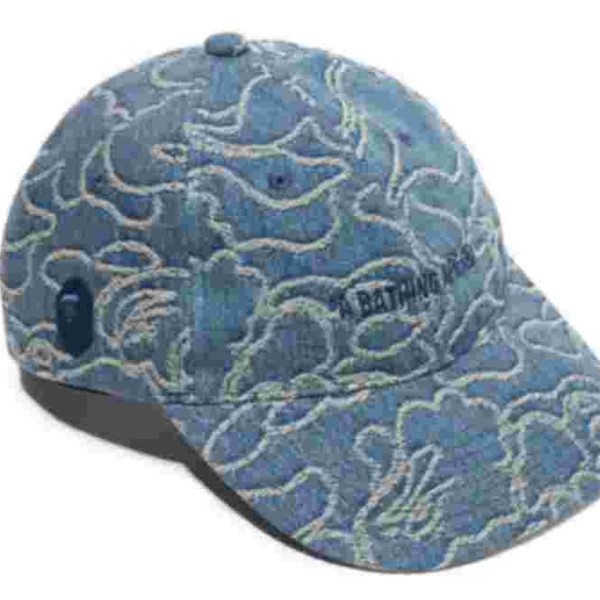 베이프 라인 카모 자카드 멀티 로고 데님 캡 2컬러 1L30180302