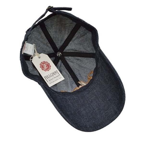 풀카운트 빈티지 체인 자수 데님 모자 아메카지 볼캡 인디고 FCA-6007