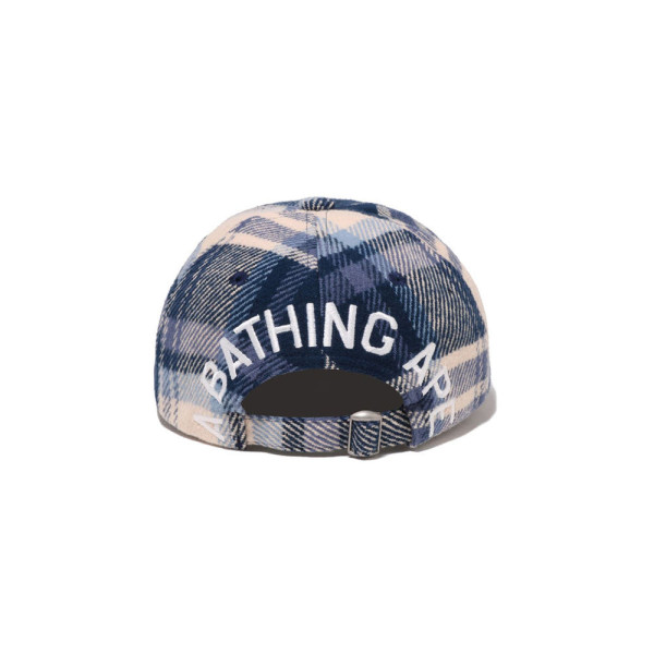 베이프 체크 패널 캡 모자 2컬러 1L80180010