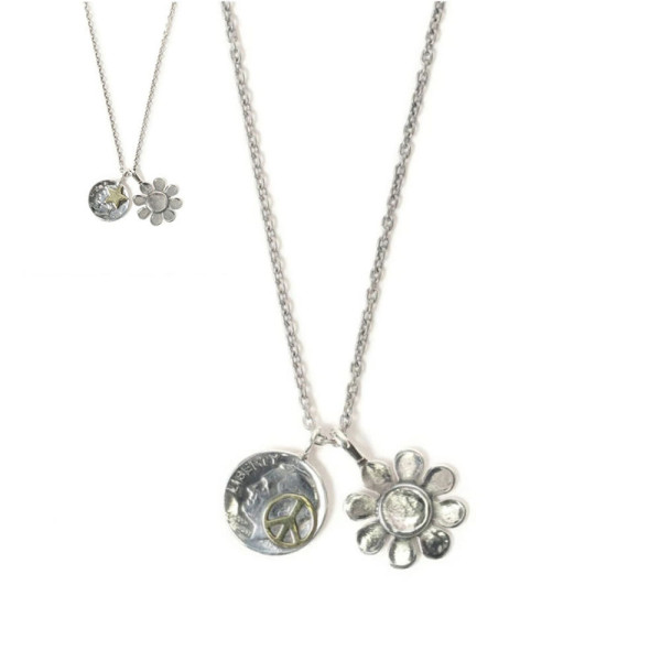 노즈웍스 X 빔즈 NORTH WORKS 플라워 코인 팬던트 목걸이 11-42-0001-803-90-88 FK6263