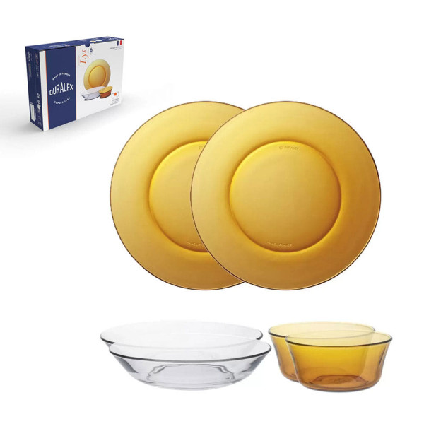 듀라렉스 리스 딥 라운드 접시 6개 식기 세트