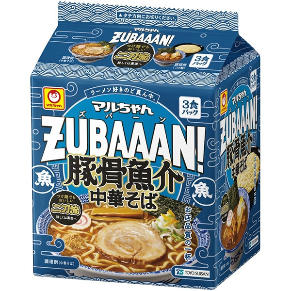 동양 수산 마루짱 마루짱 ZUBAAAN! 돼지뼈 해산물 중화소바 3식 팩