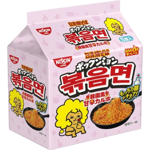 닛신 식품 닛신 야키소바 포쿤면 한국식 달콤한 카르보 5식 팩 500g