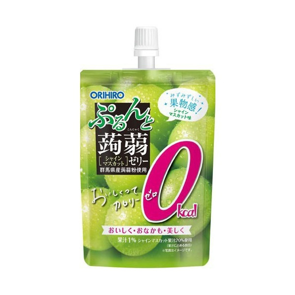 오리히로 플랜듀 푸른과 푸른 젤리 스탠딩 칼로리 제로 샤인 무스카트 130g