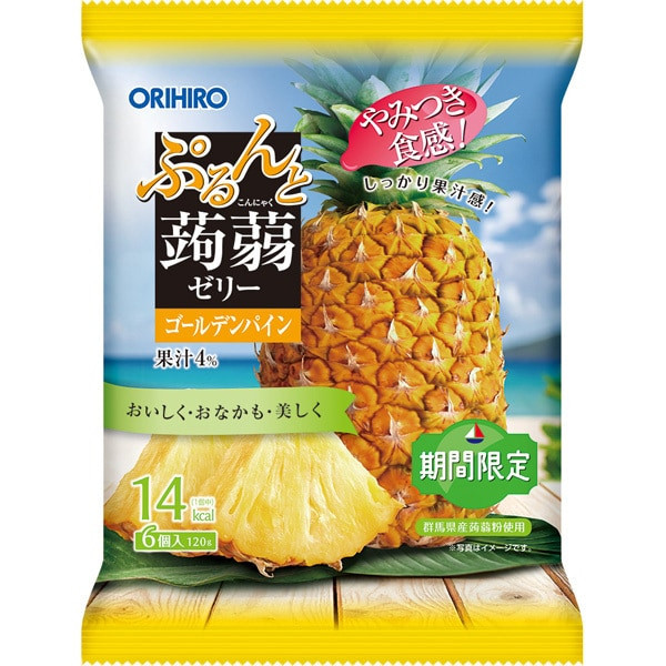 오리히로 ORIHIRO 곤약젤리 골든 파인 20g×6개입